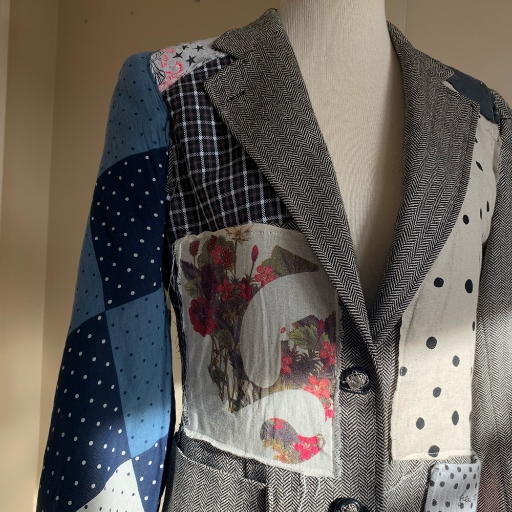 Patchwork customized Ralph Lauren chevron blazer